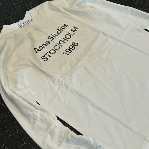Acne Studios White Long Sleeve Tee - Picture 2 of 6